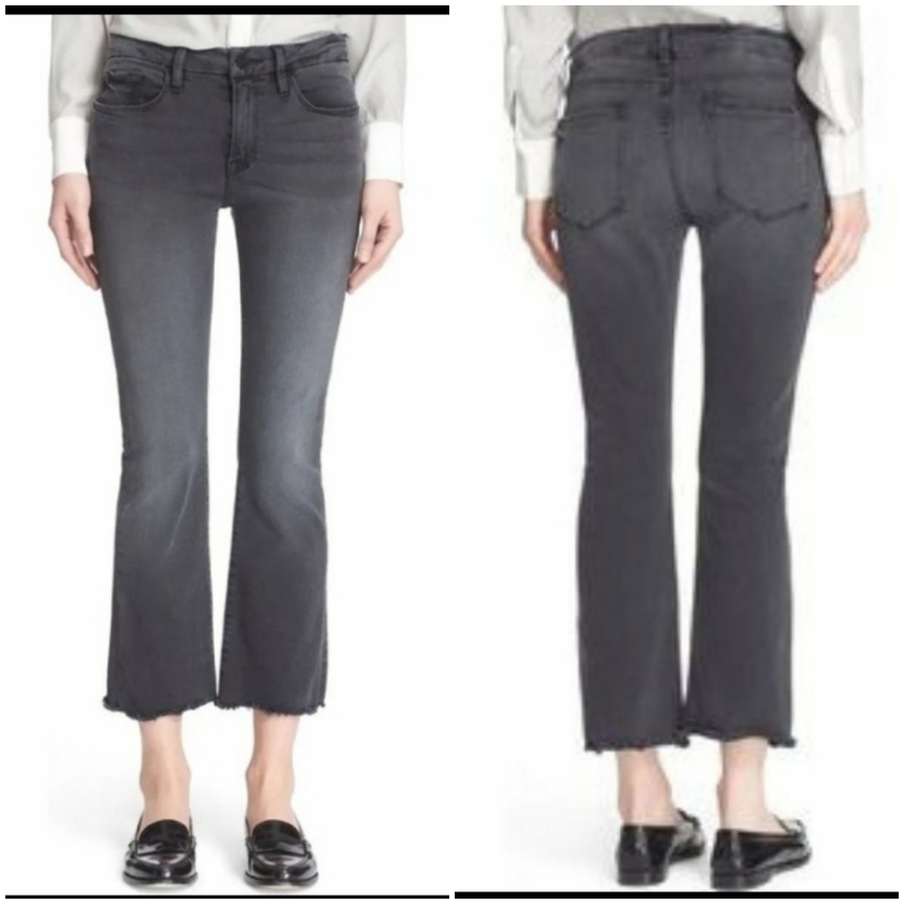 FRAME Le Crop Mini Boot-Cut Jeans, Preston, Size 26